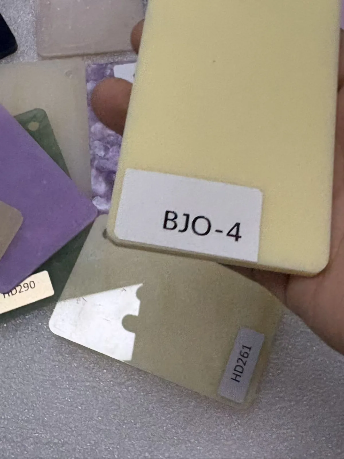 Butter yellow acrylic swatch