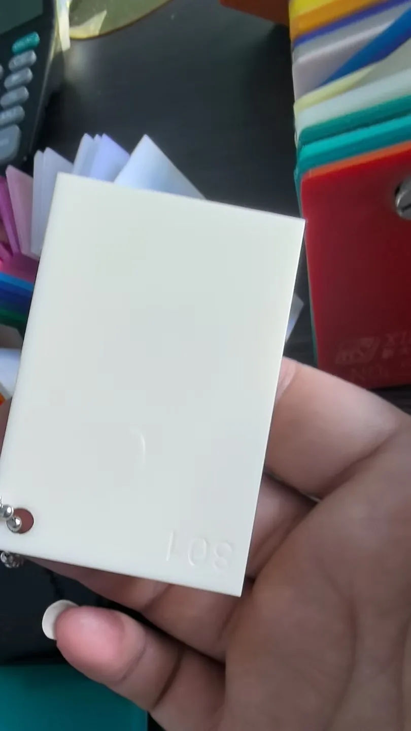 Milk white acrylic swatch