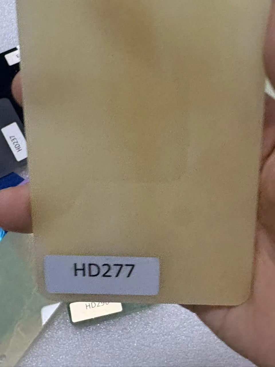 Warm beige acrylic swatch