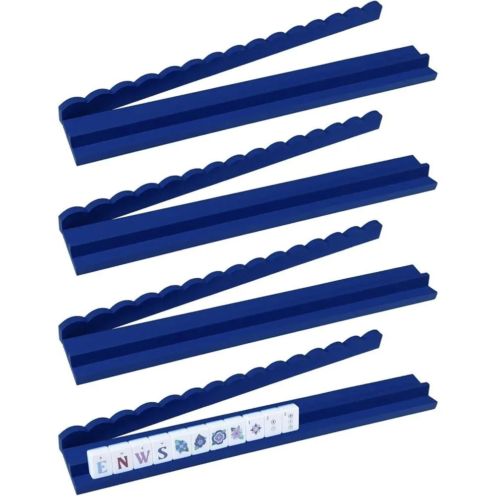 Navy scalloped acrylic Mahjong racks