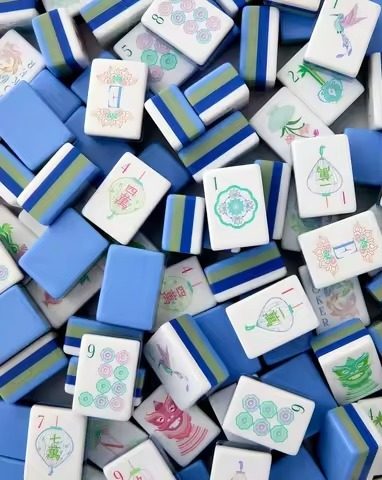 Blue Classic Mahjong Set