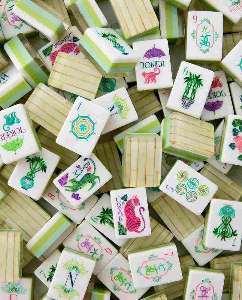 Bamboo Tropical Mahjong Set