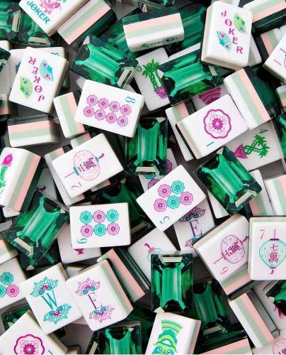 Emerald Tropical Mahjong Set