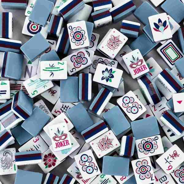 Slate Blue Mahjong Set