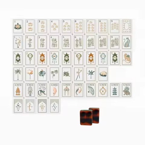 Foldable acrylic custom American Mahjong hand set reference