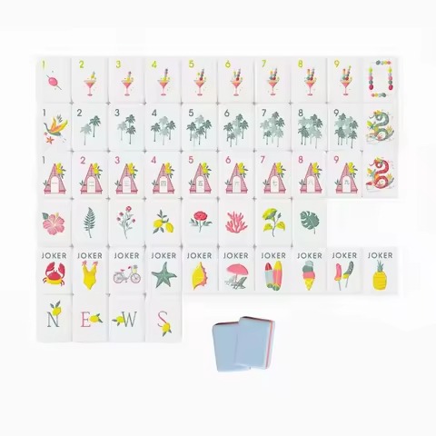 Sea breeze blue custom American Mahjong set reference