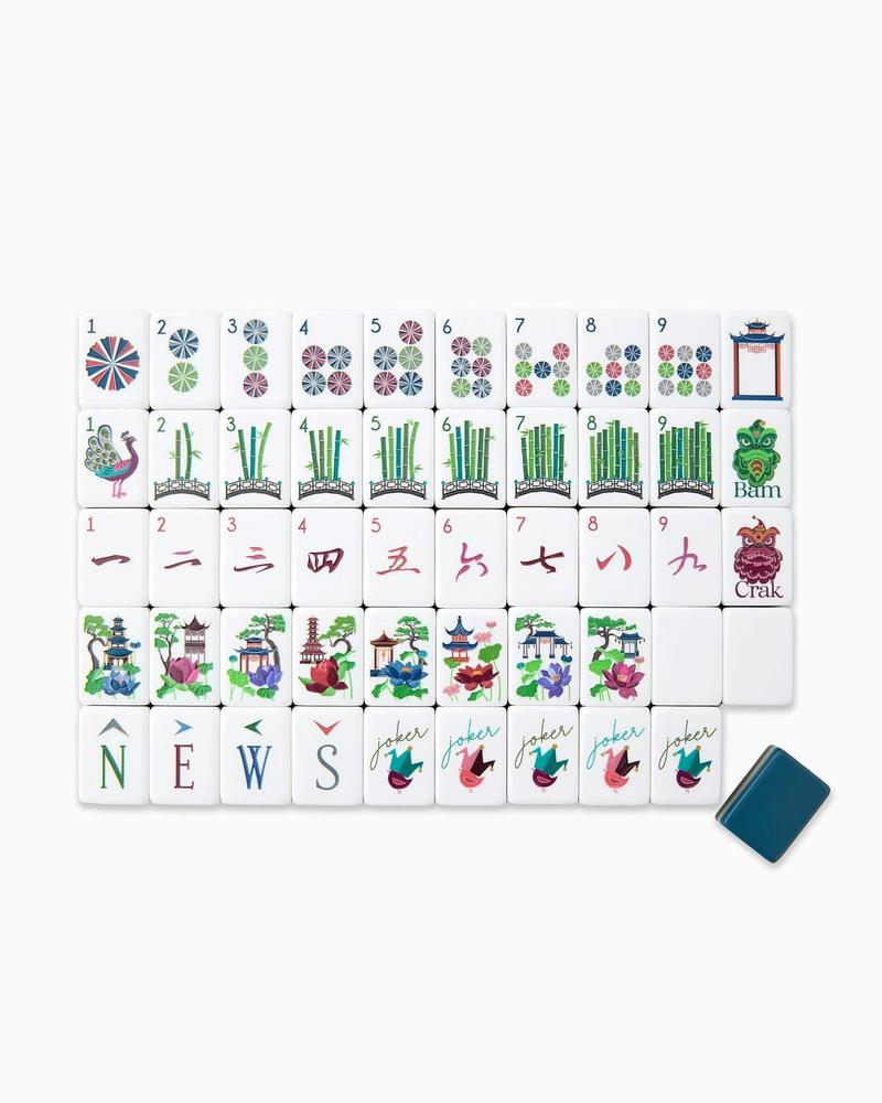 Complete American Mahjong tile layout showing all 166 tiles