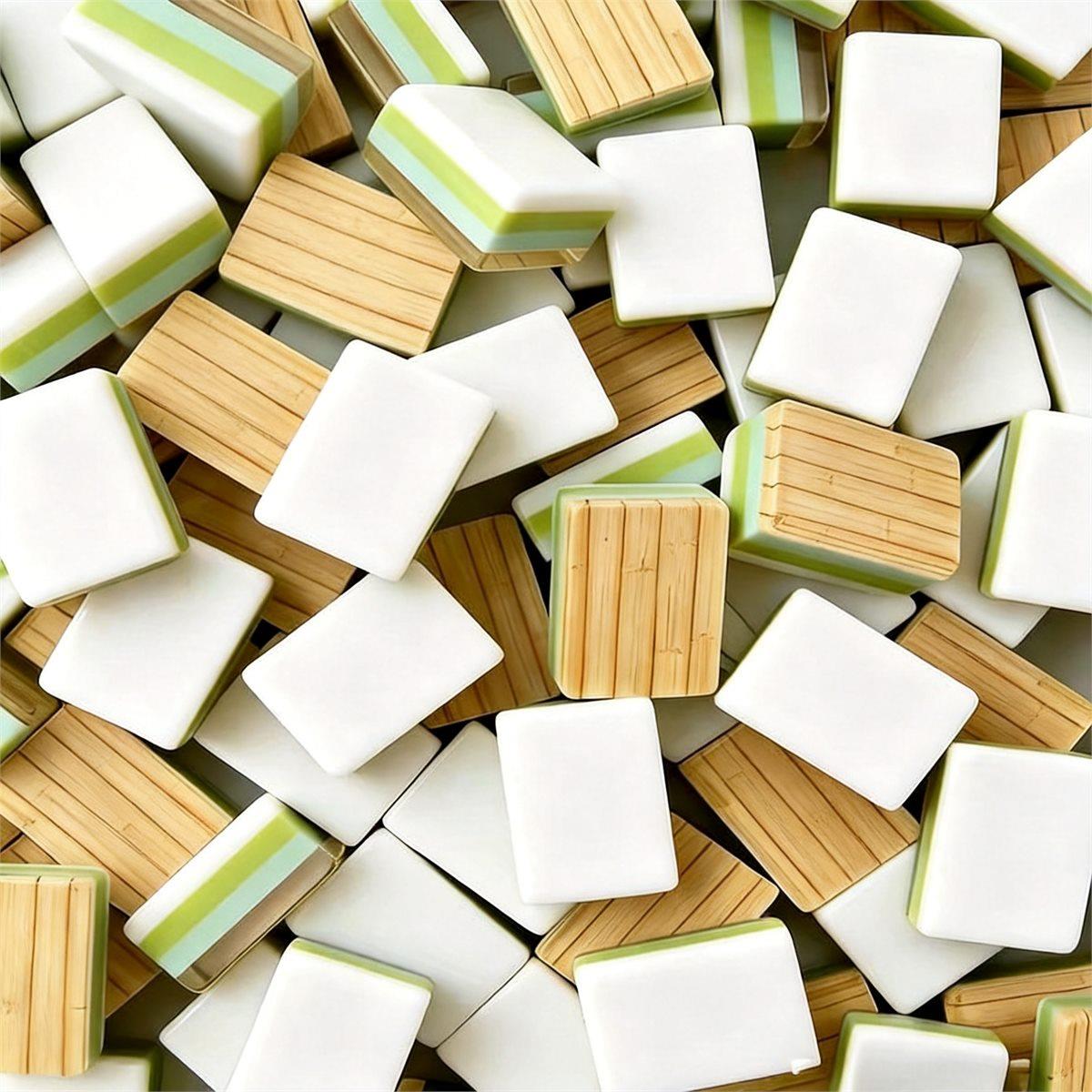 Bamboo grain crystal acrylic American Mahjong set