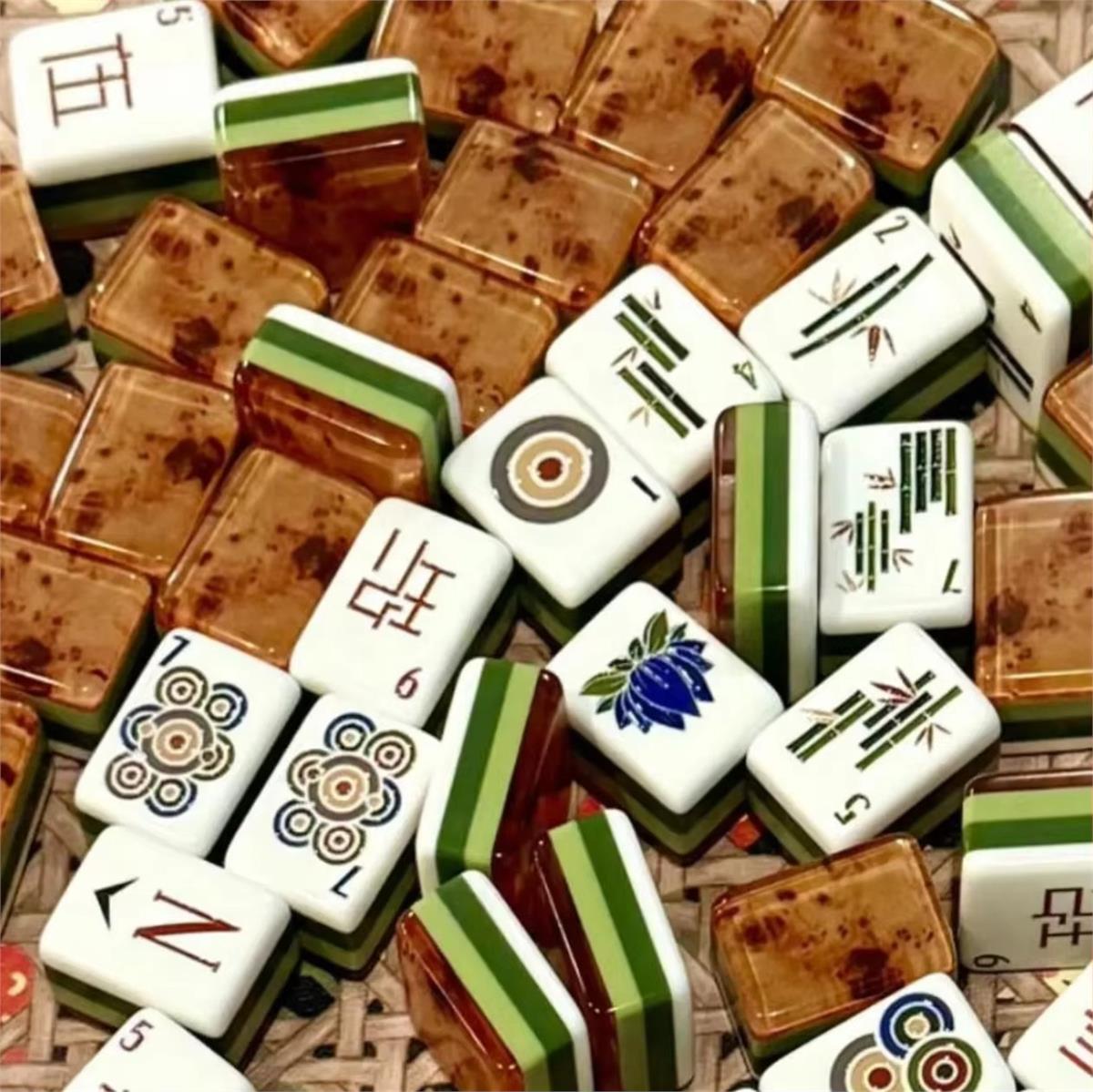 Burlwood inspired American Mahjong set