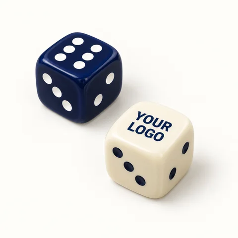 Navy & Ivory Dice — overall view; customization concept