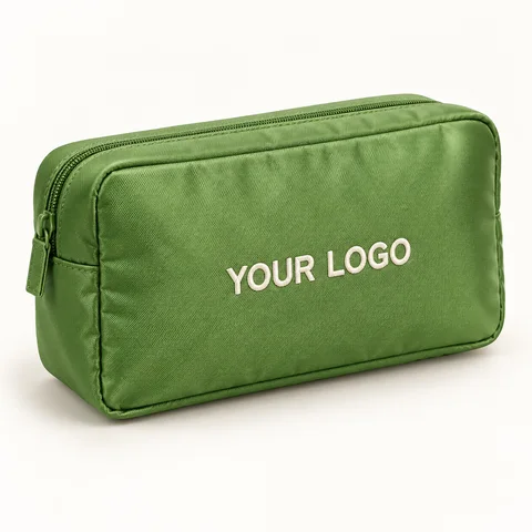 Embroidered Tile Pouch — overall view; customization concept