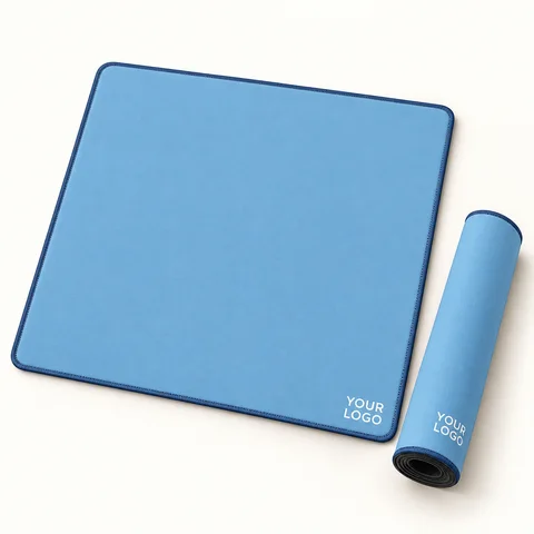 Blue Roll-Up Mahjong Mat — overall view; customization concept