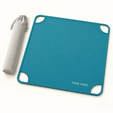 Teal Carry-Corner Mat — overall view; customization concept