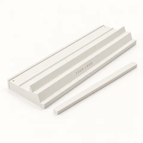 White Straight Rack & Pusher — overall view; customization concept
