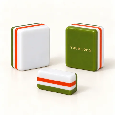 Olive & Orange Layered Blanks — overall view; customization concept