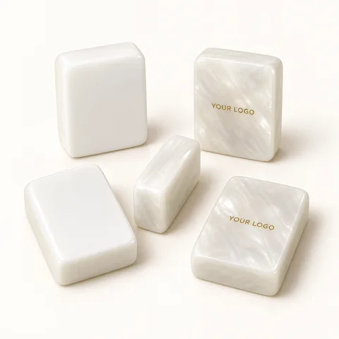 Pearl White Tile Blanks — overall view; customization concept