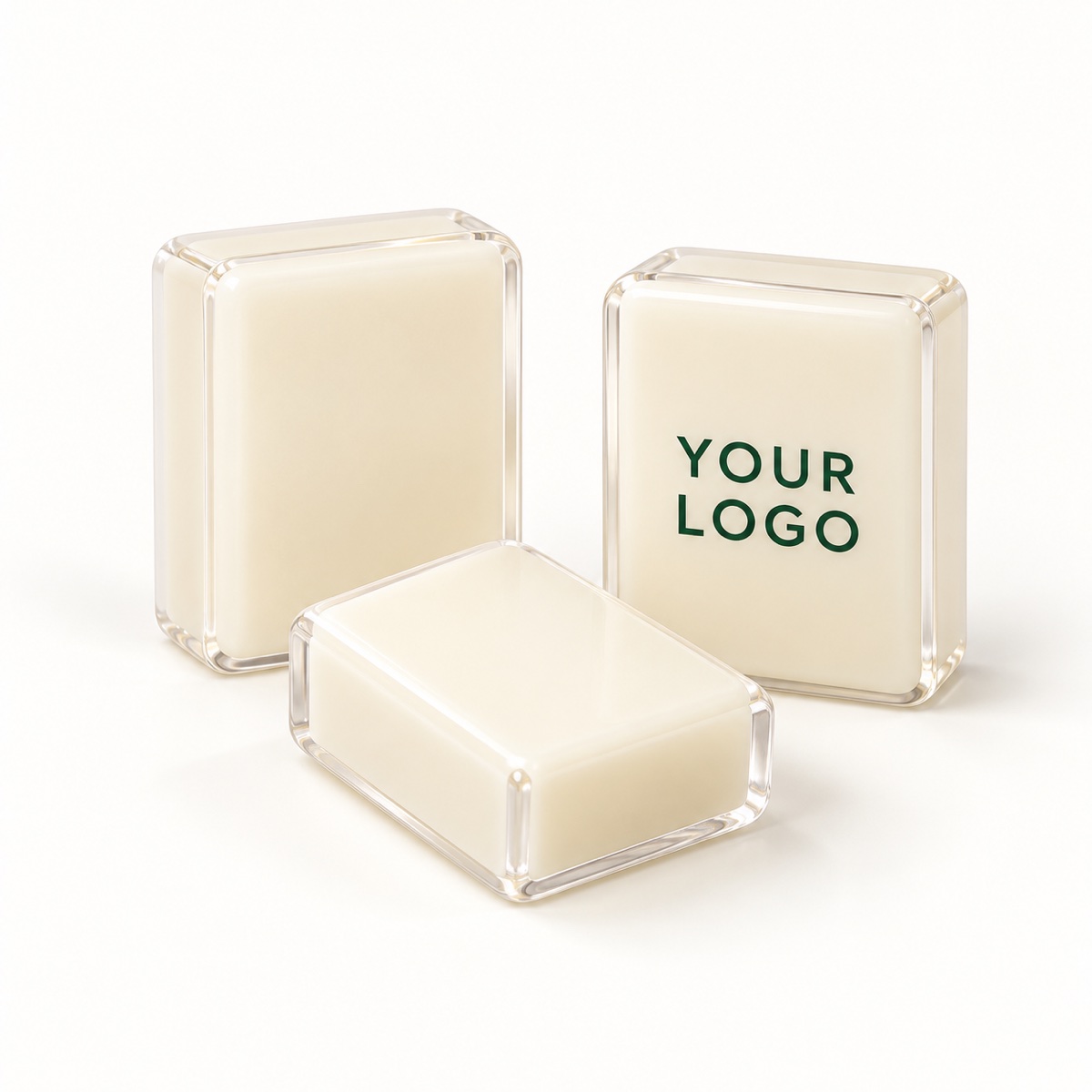 Clear Top — blank-face YOUR LOGO customization concept