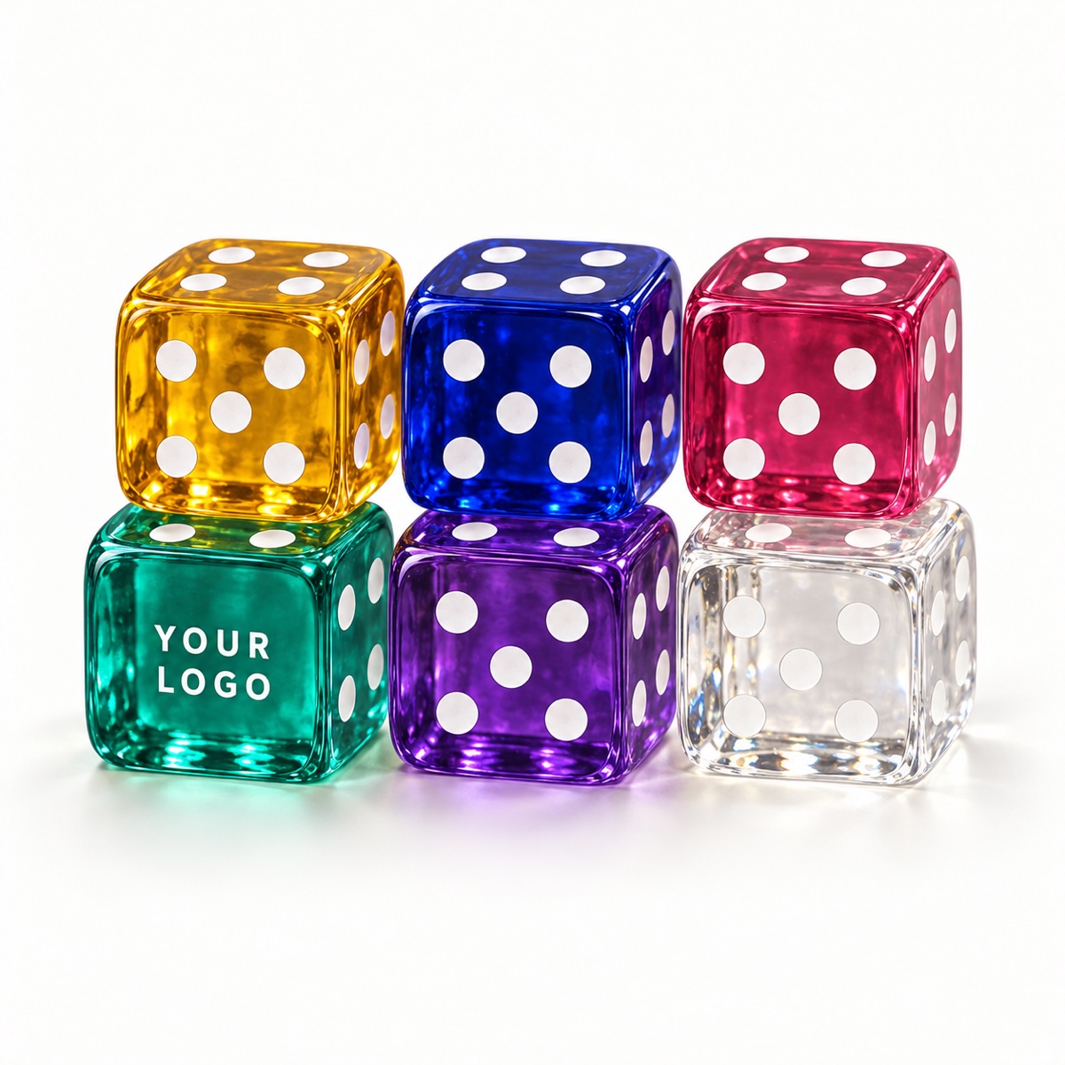 Custom Dice with YOUR LOGO — customization concept