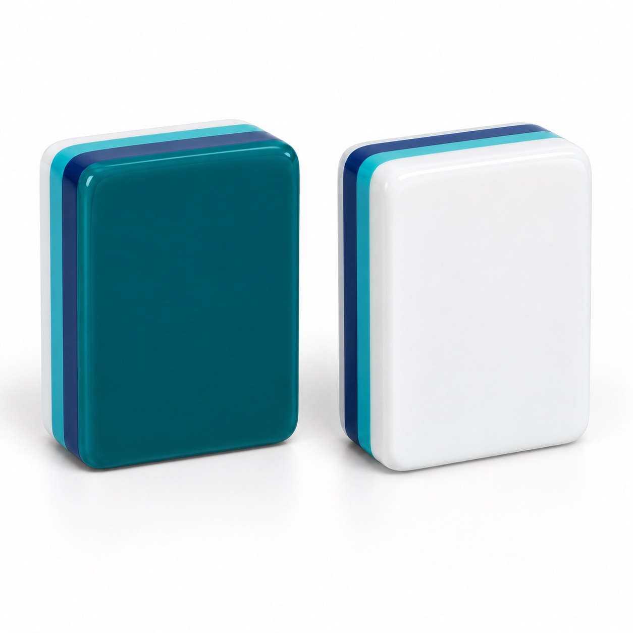 Engraved M003 Mahjong Set — solid back and blank front concept