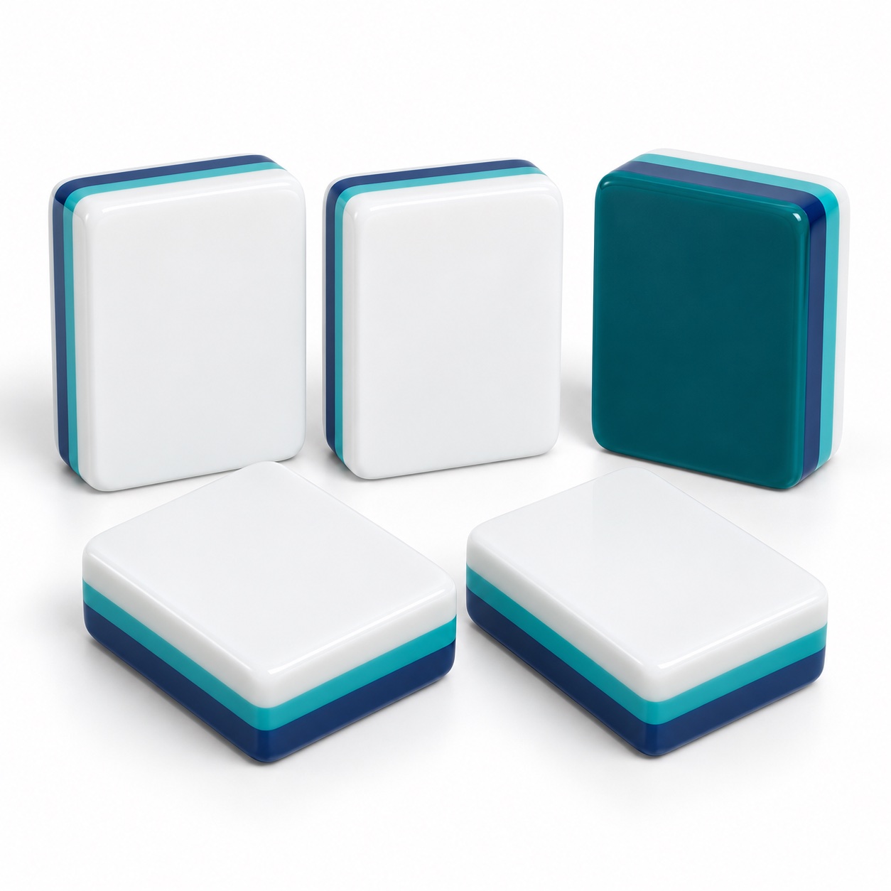 Engraved M003 Mahjong Set — unprinted white tile blank concept