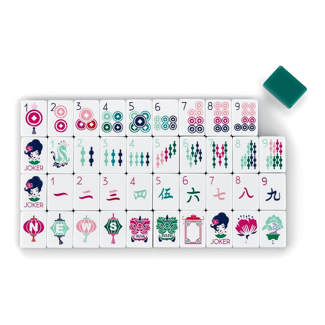 Engraved M003 Mahjong Set detail view