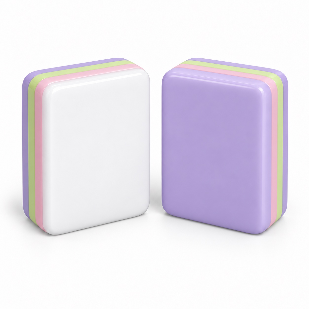 Lavender Mahjong Set — solid back and blank front concept