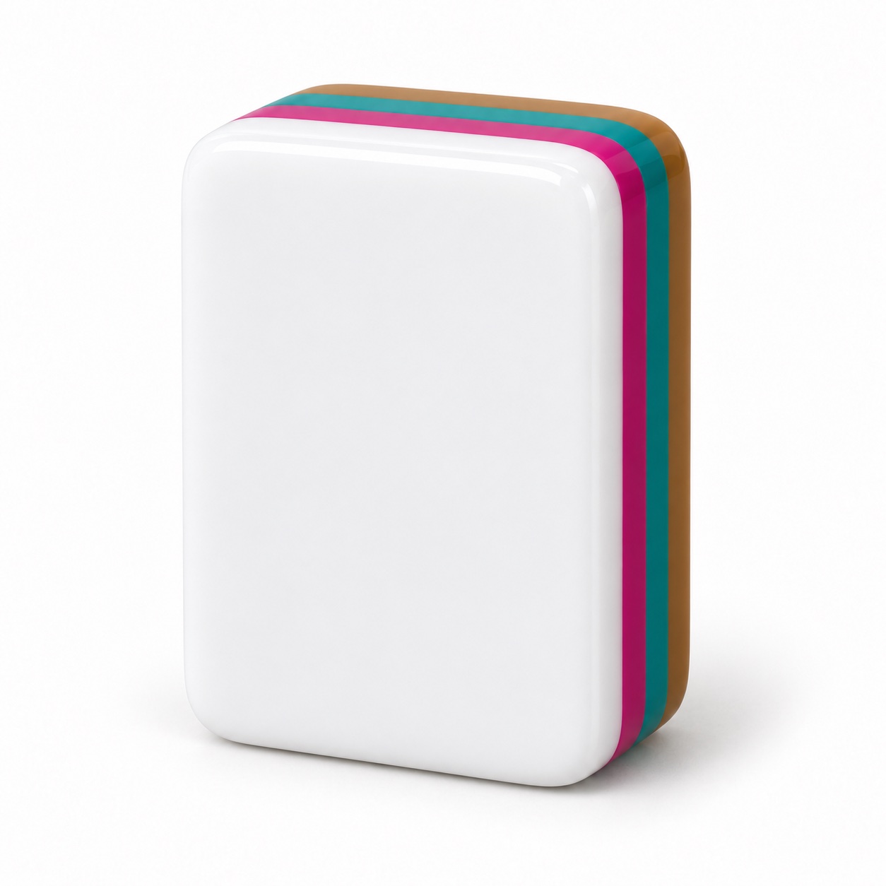 Caramel Layered Acrylic Mahjong Blanks — blank front surface concept