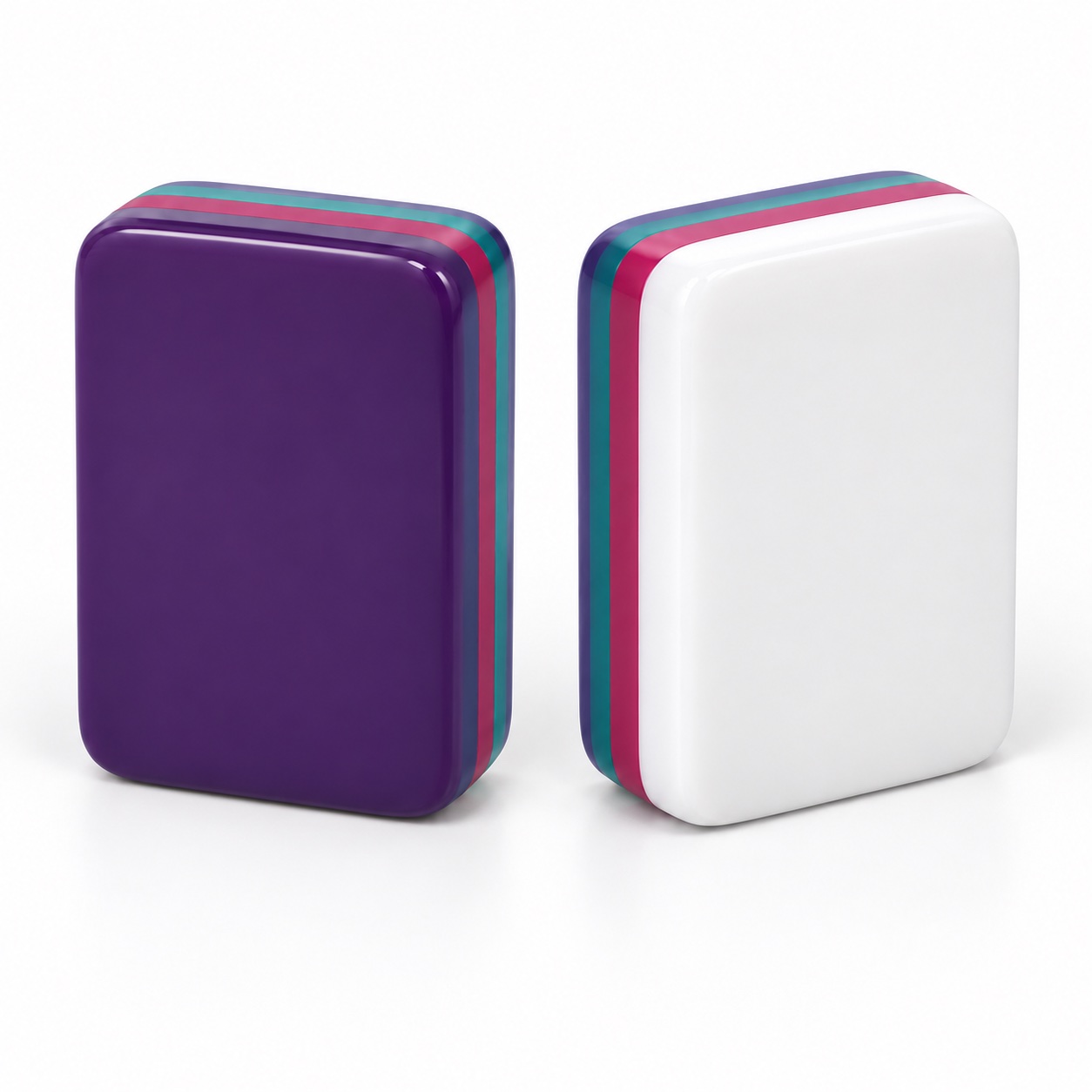 Low MOQ Colorful Mahjong Set — solid back and blank front concept