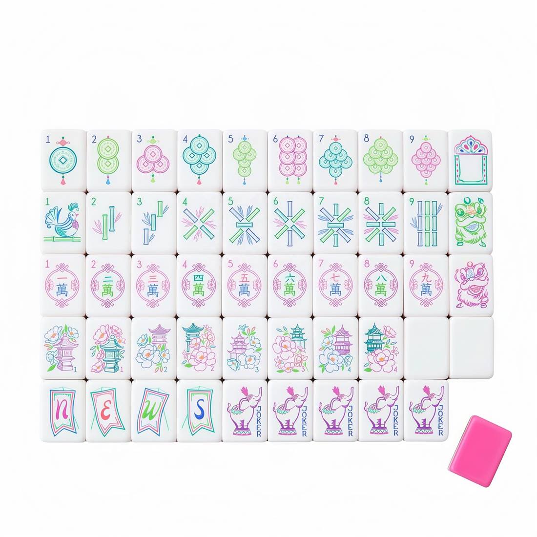 Modern Portable Mahjong Set detail view