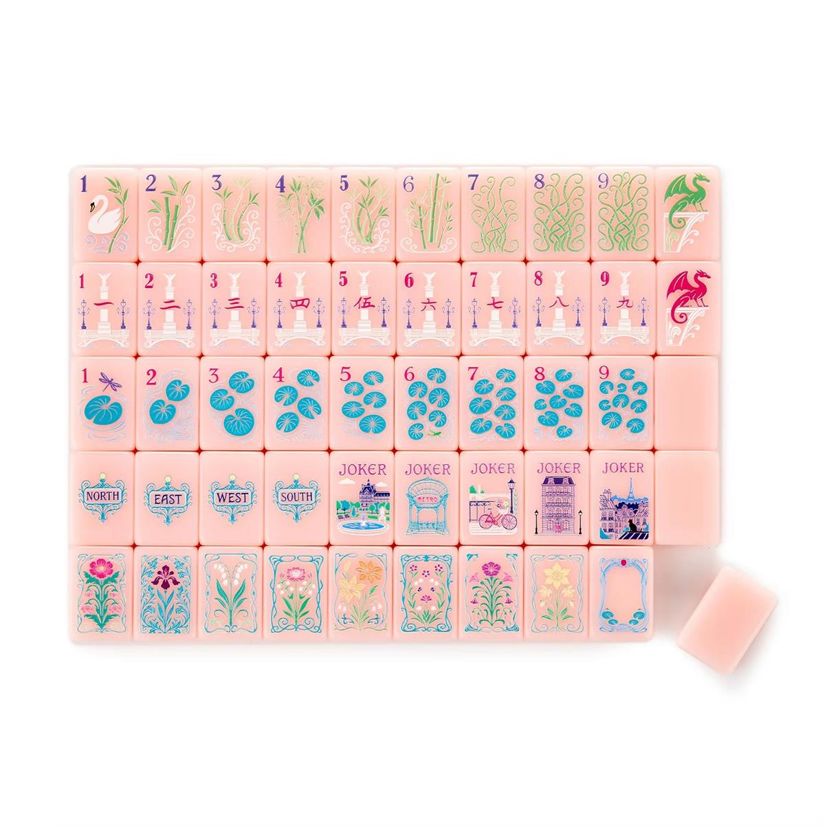 Orange Four Layer Mahjong Set detail view
