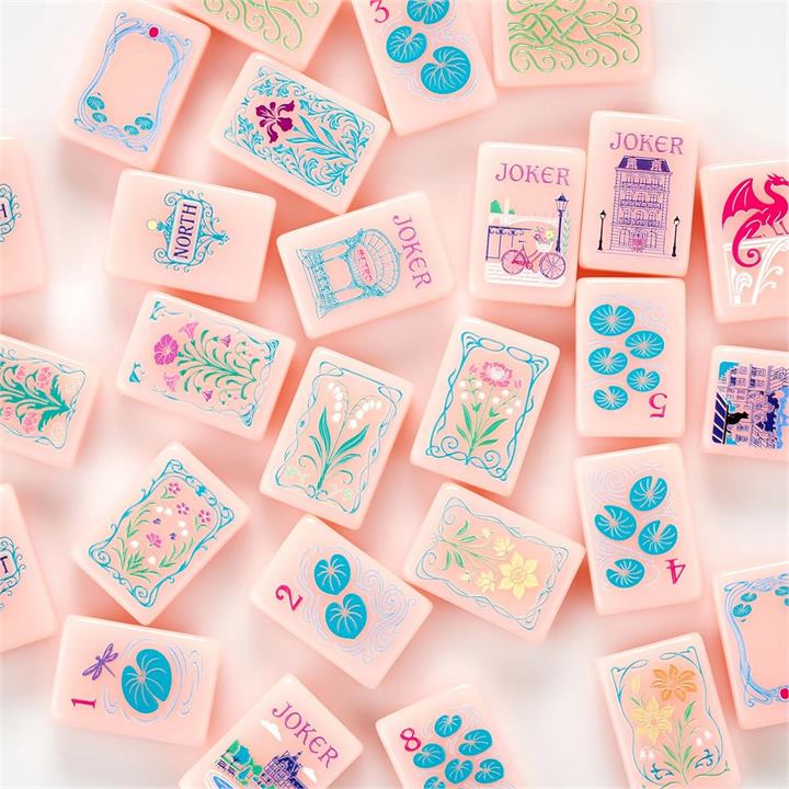 Orange Four Layer Mahjong Set for wholesale and private label buyers