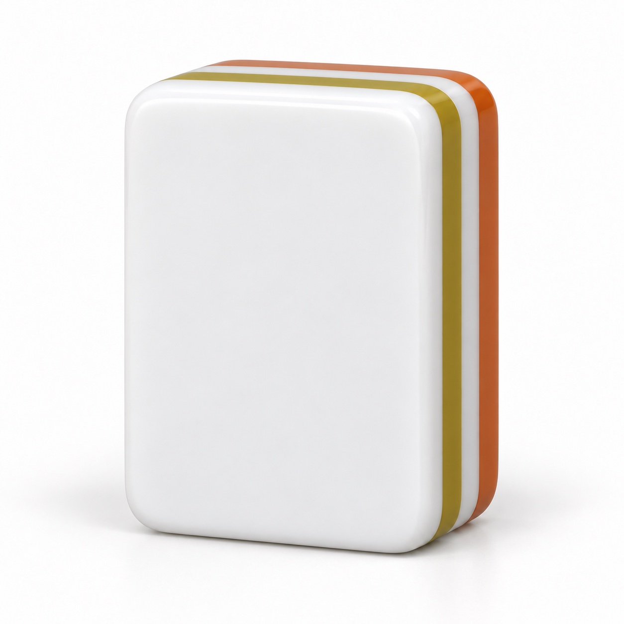 Orange Laser Four Layer Mahjong Set — blank front surface concept