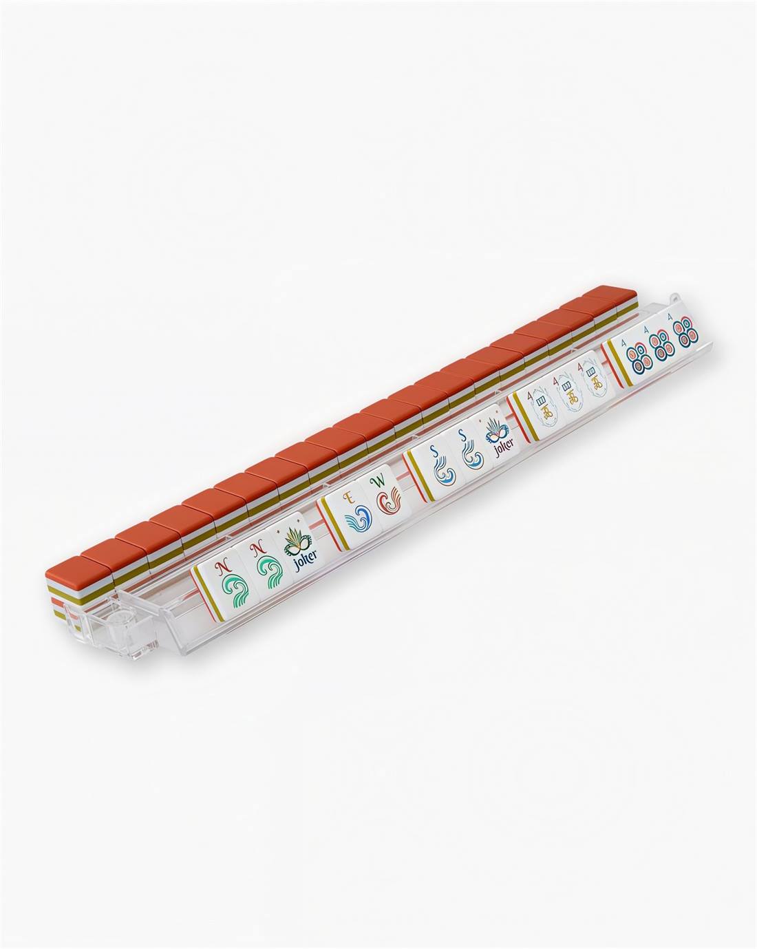 Orange Laser Four Layer Mahjong Set detail view