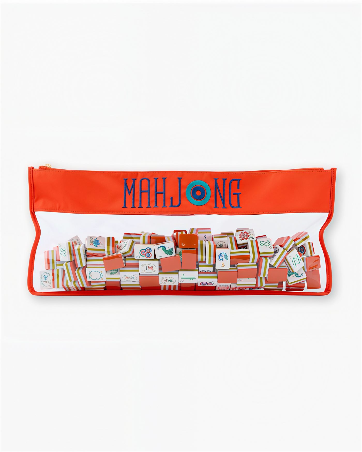 Orange Laser Four Layer Mahjong Set detail view