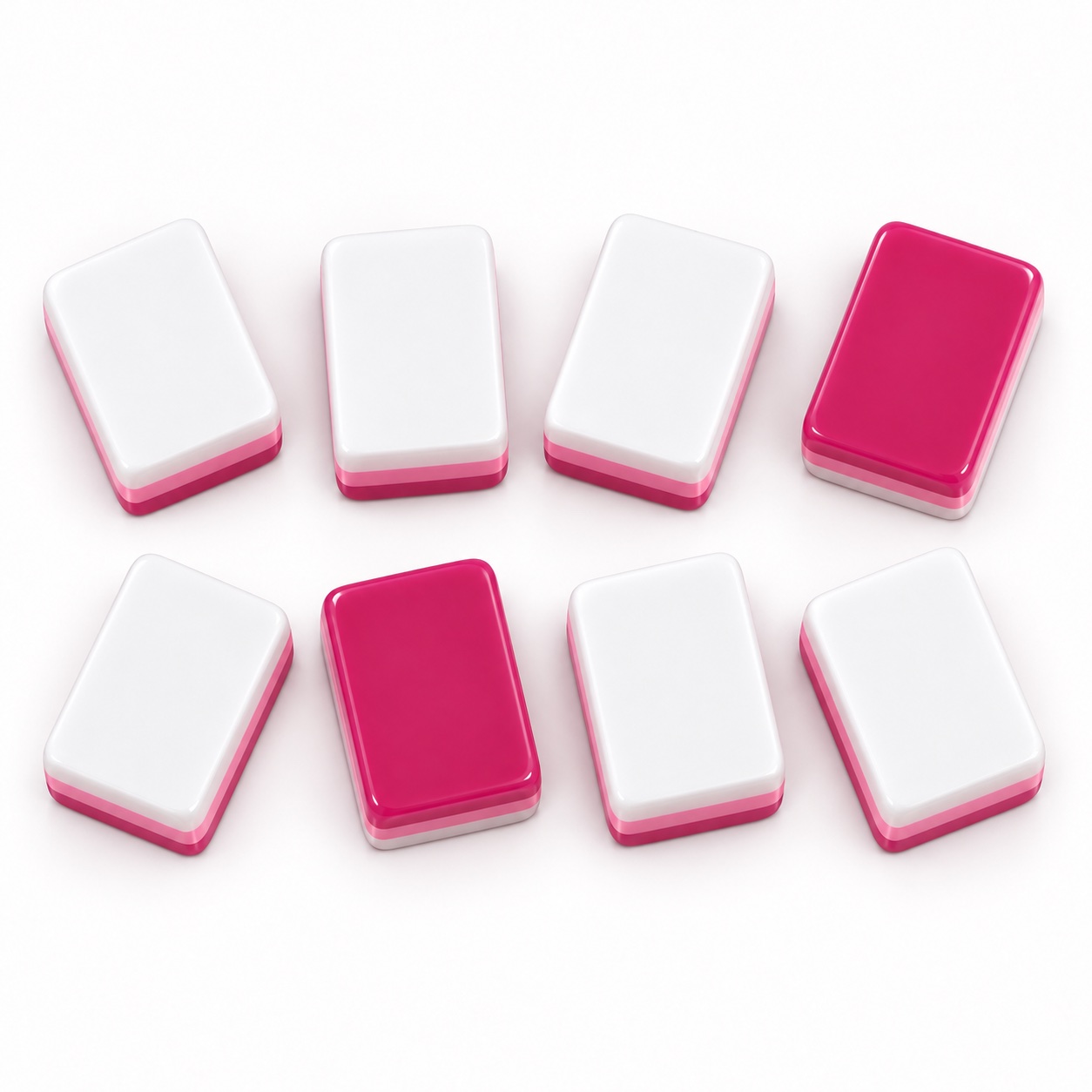 Portable Four Layer Mahjong Set — unprinted tile arrangement concept