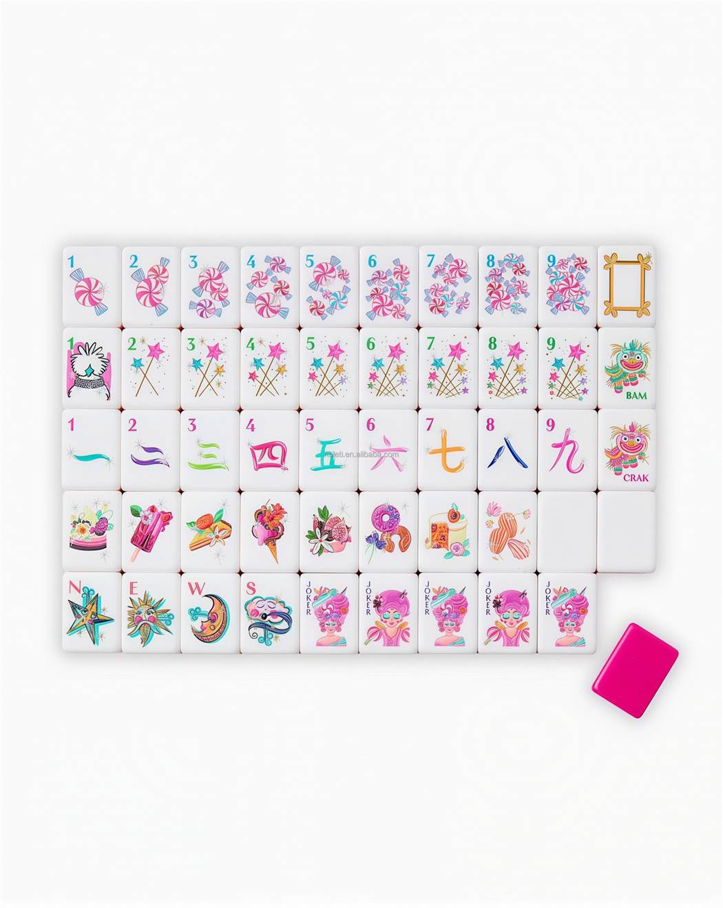 Portable Four Layer Mahjong Set detail view