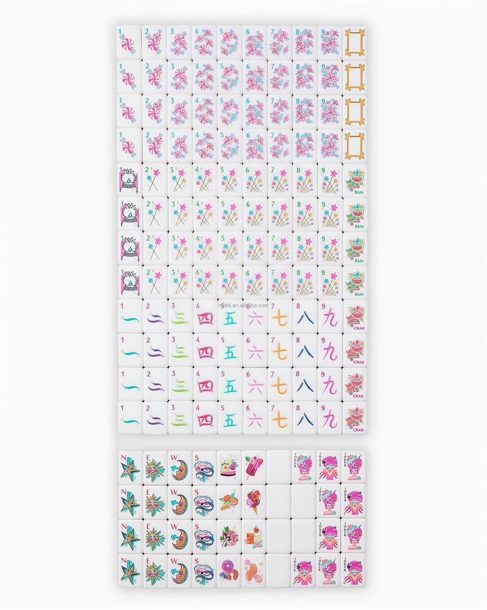 Portable Four Layer Mahjong Set detail view