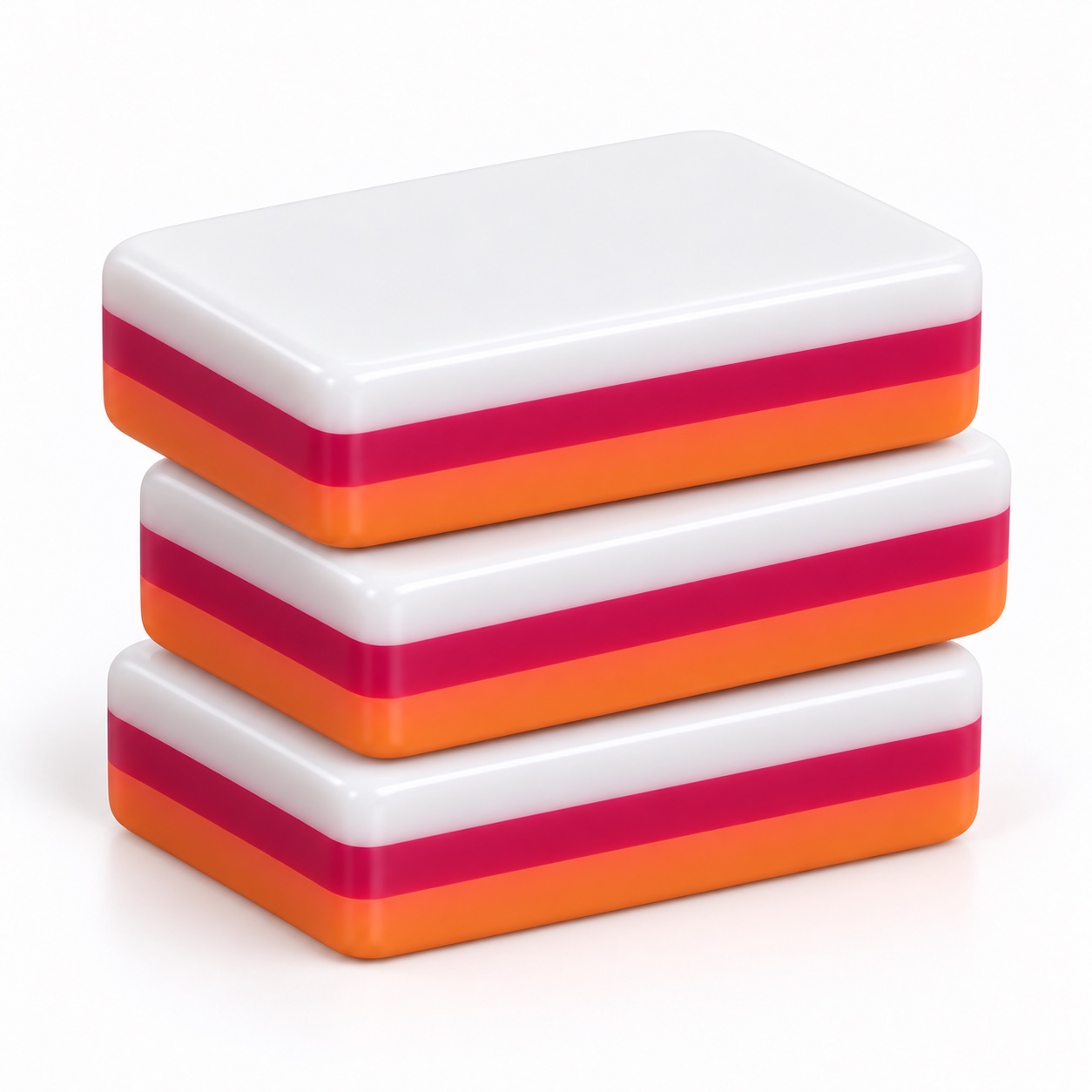 Portable Orange Mahjong Set — layered side profile concept