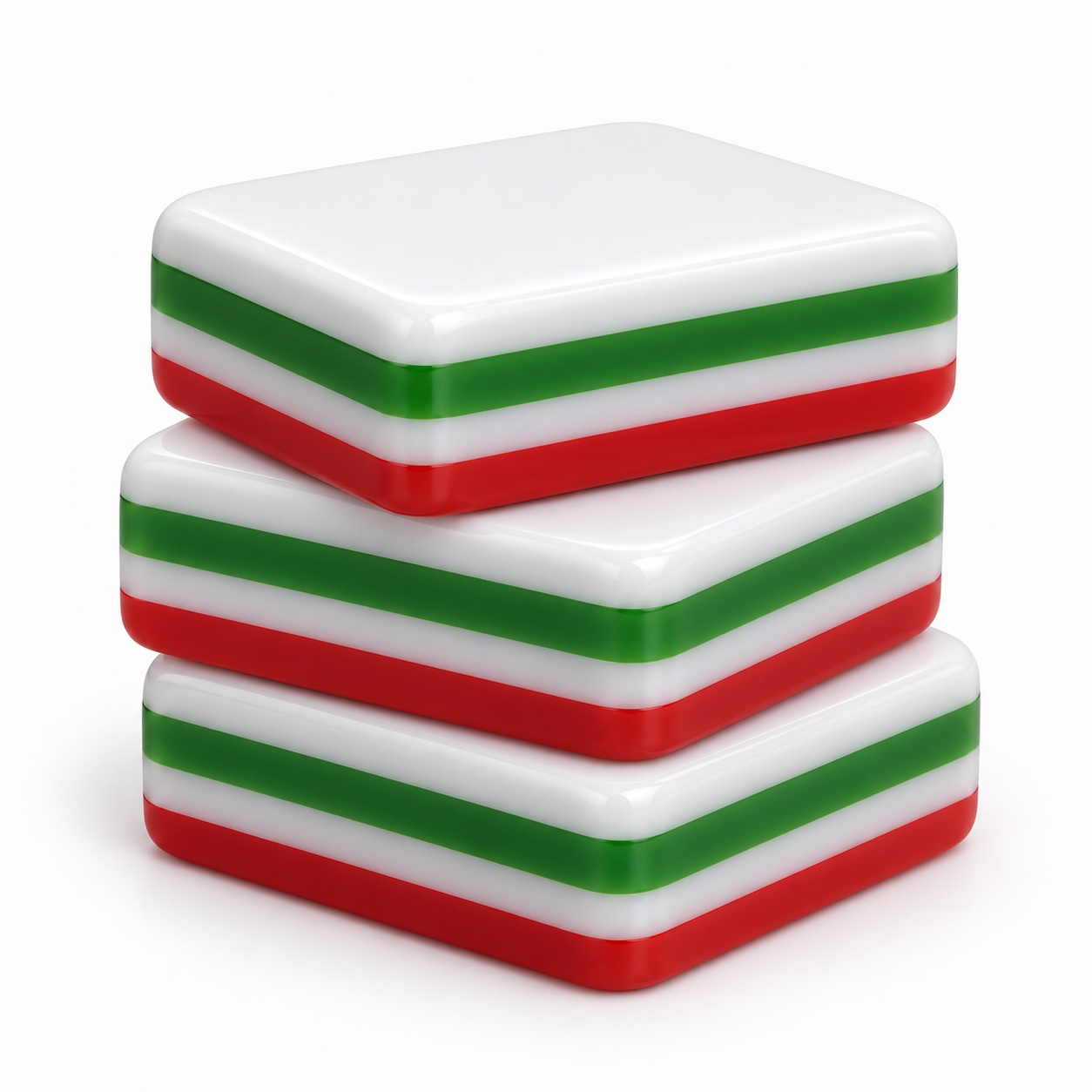 Red Portable Mahjong Set — layered side profile concept
