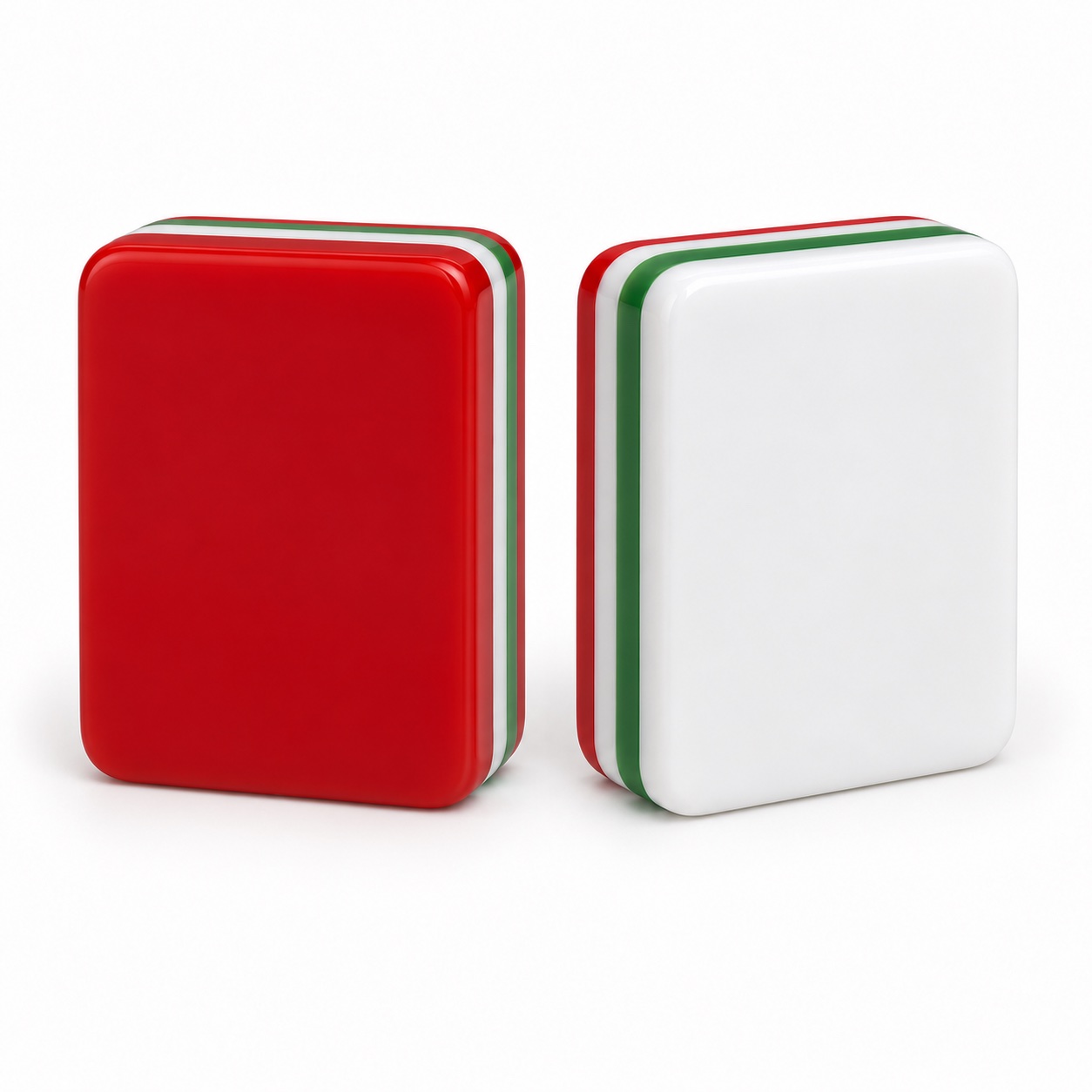 Red Portable Mahjong Set — solid back and blank front concept