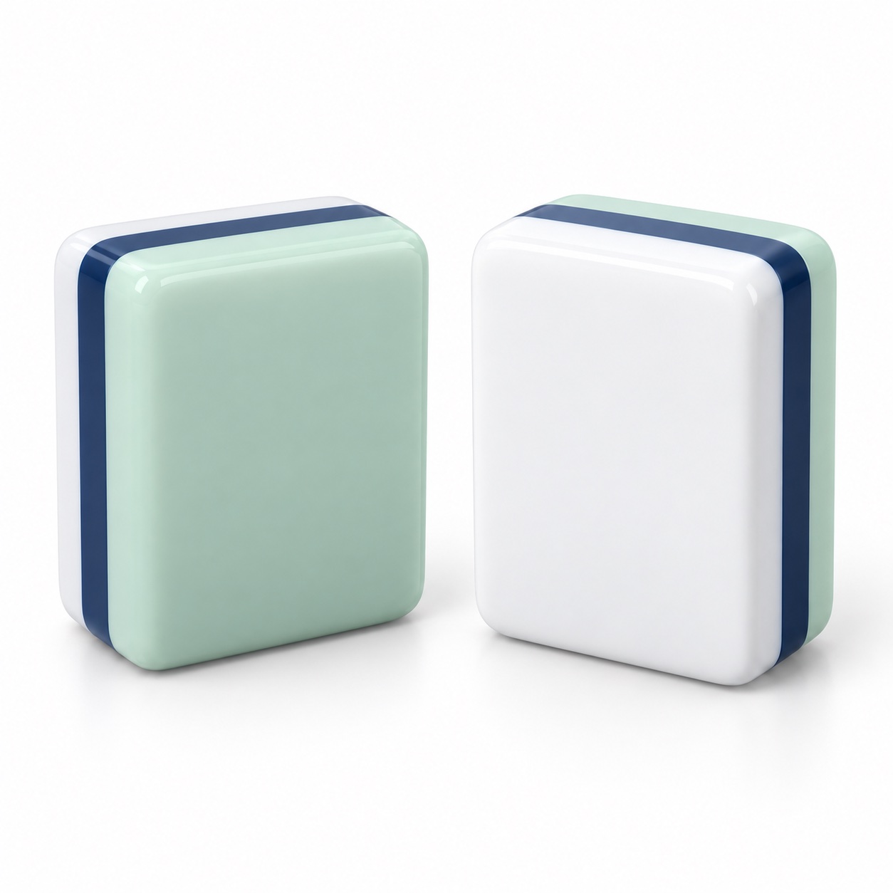Travel Mahjong Set — solid back and blank front concept
