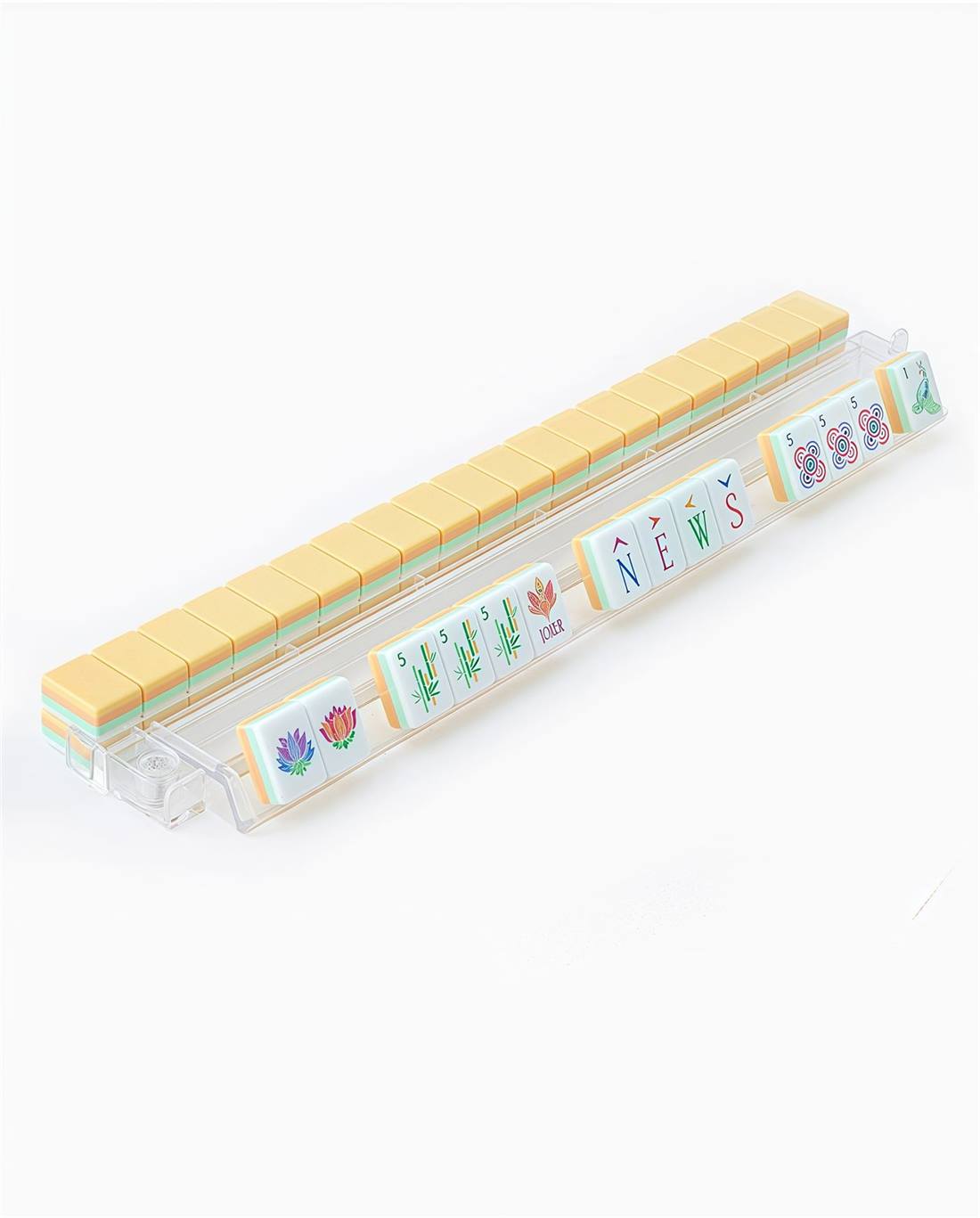 Yellow Print Four Layer Mahjong Set detail view
